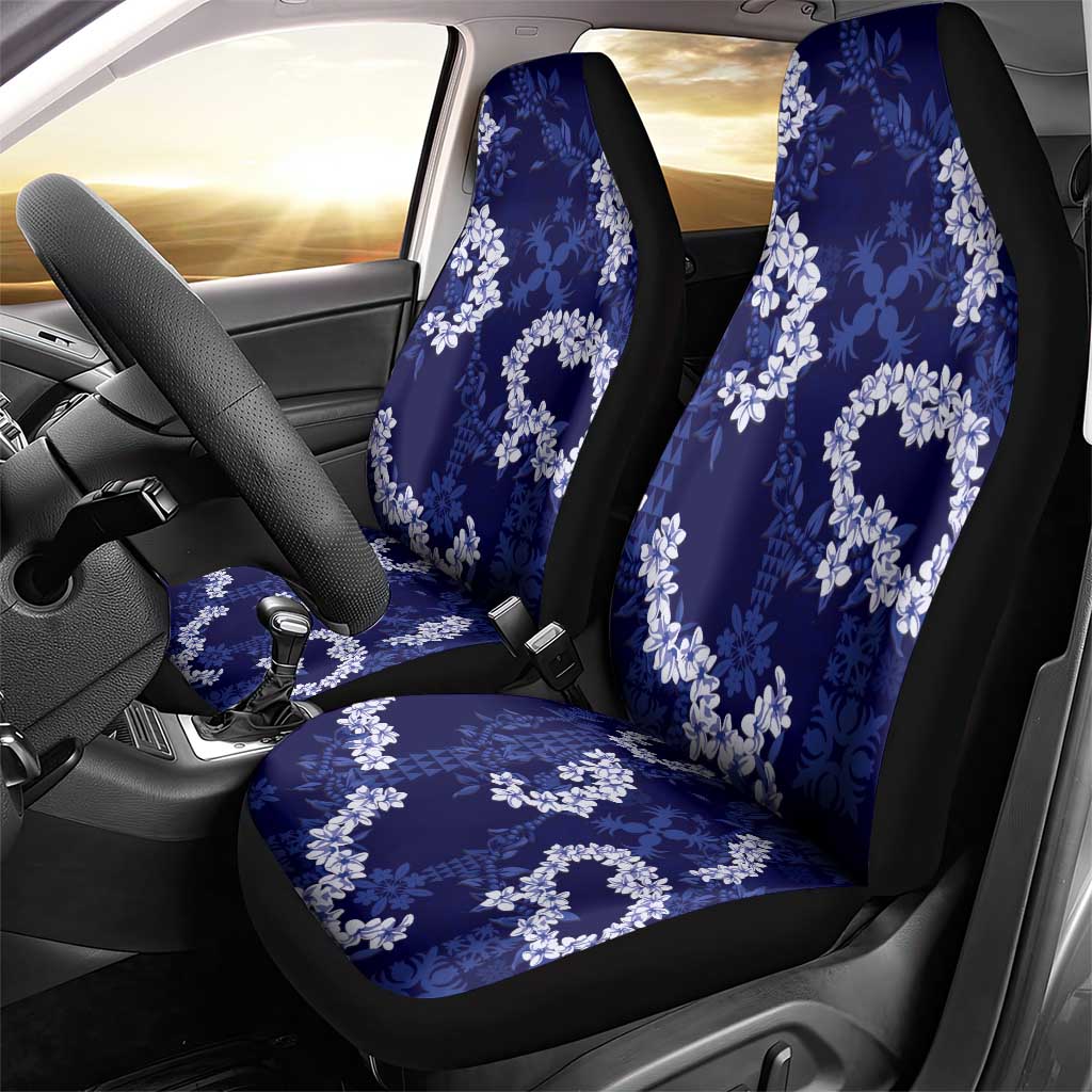 Mokihana Maile and Ilima Leis Car Seat Cover Uliuli Hawaiian Tapa Quilt Pattern LT9 - Polynesian Pride