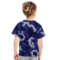 Mokihana Maile and Ilima Leis Kid T Shirt Uliuli Hawaiian Tapa Quilt Pattern LT9 - Polynesian Pride