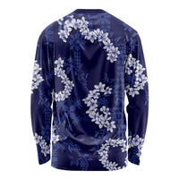 Mokihana Maile and Ilima Leis Long Sleeve Shirt Uliuli Hawaiian Tapa Quilt Pattern LT9 - Polynesian Pride