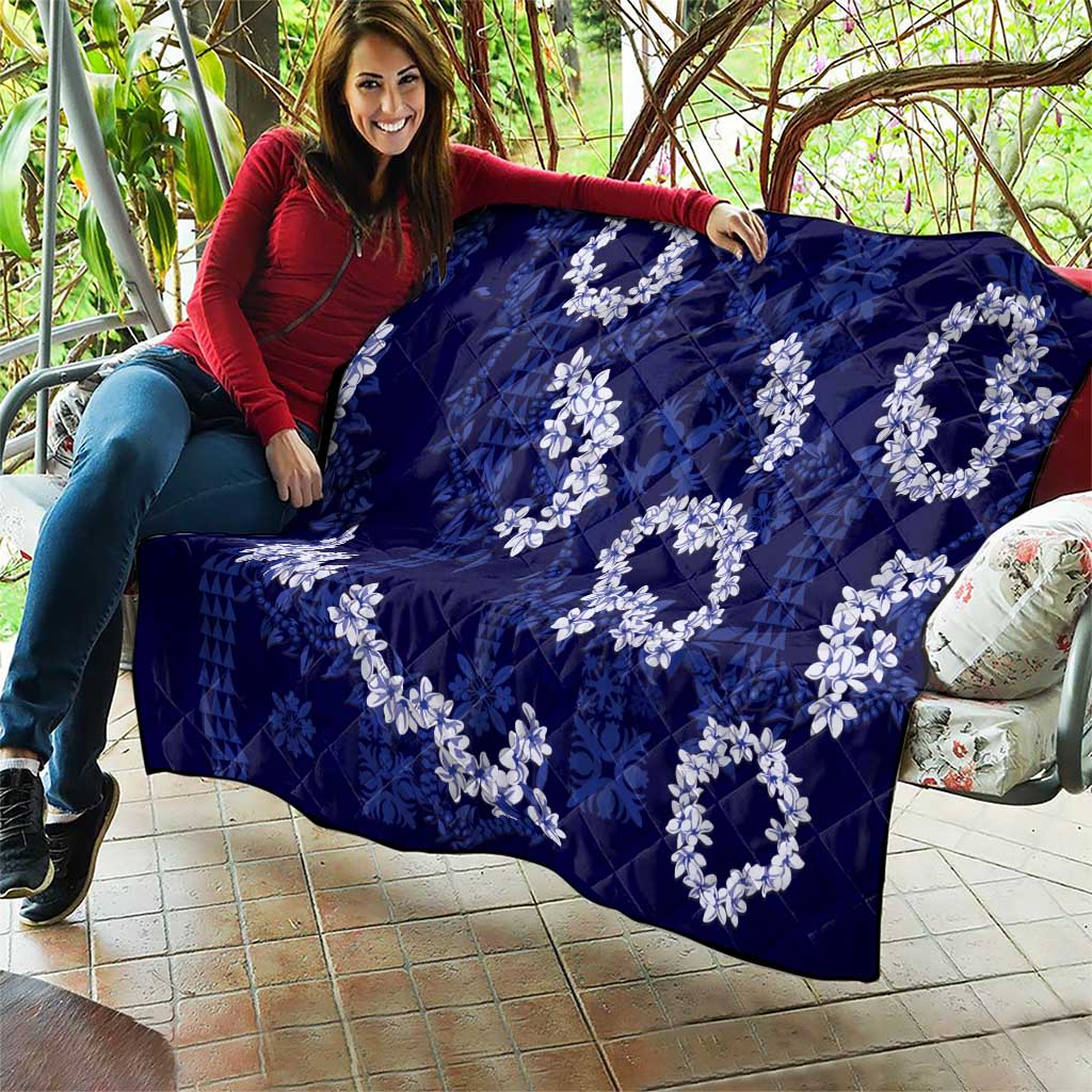 Mokihana Maile and Ilima Leis Quilt Uliuli Hawaiian Tapa Quilt Pattern LT9 - Polynesian Pride