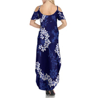 Mokihana Maile and Ilima Leis Summer Maxi Dress Uliuli Hawaiian Tapa Quilt Pattern LT9 - Polynesian Pride
