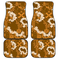 Mokihana Maile and Ilima Leis Car Mats Alani Hawaiian Tapa Quilt Pattern LT9 - Polynesian Pride