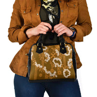 Mokihana Maile and Ilima Leis Shoulder Handbag Alani Hawaiian Tapa Quilt Pattern LT9 - Polynesian Pride