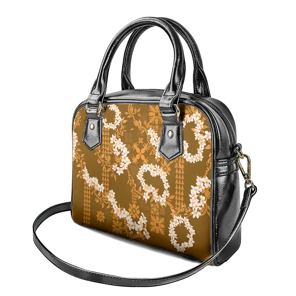 Mokihana Maile and Ilima Leis Shoulder Handbag Alani Hawaiian Tapa Quilt Pattern LT9 - Polynesian Pride