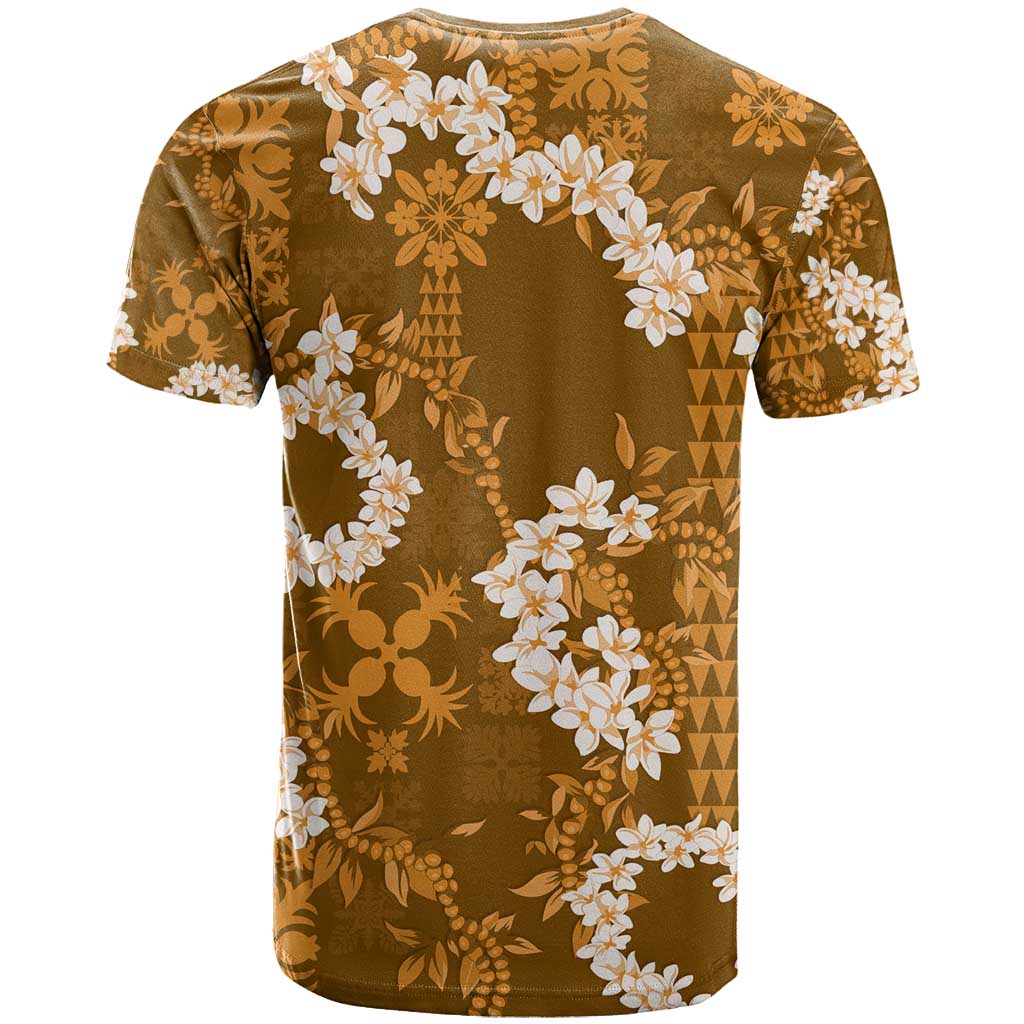 Mokihana Maile and Ilima Leis T Shirt Alani Hawaiian Tapa Quilt Pattern LT9 - Polynesian Pride