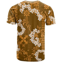Mokihana Maile and Ilima Leis T Shirt Alani Hawaiian Tapa Quilt Pattern LT9 - Polynesian Pride