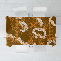 Mokihana Maile and Ilima Leis Tablecloth Alani Hawaiian Tapa Quilt Pattern LT9 Gold - Polynesian Pride