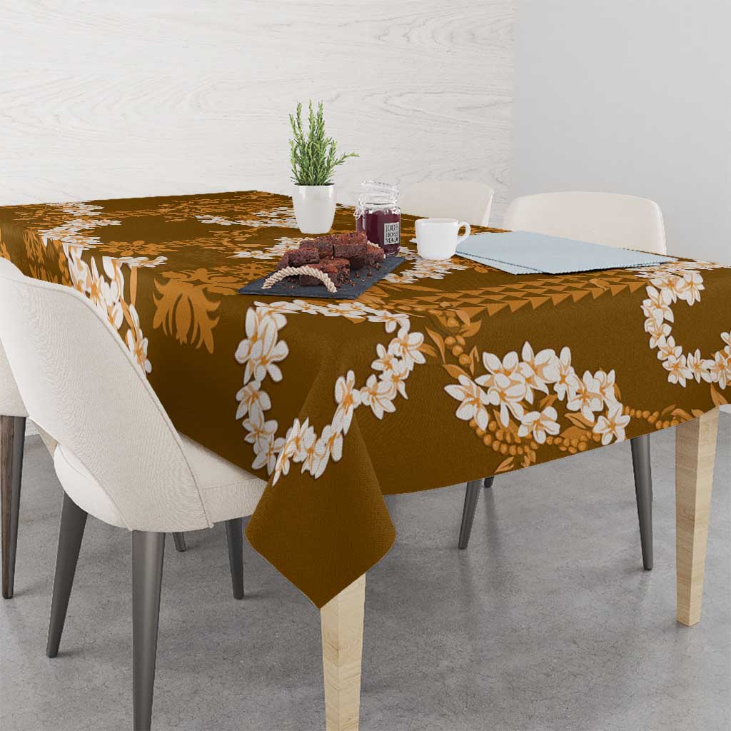 Mokihana Maile and Ilima Leis Tablecloth Alani Hawaiian Tapa Quilt Pattern LT9 - Polynesian Pride