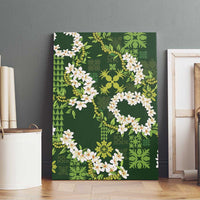 Mokihana Maile and Ilima Leis Canvas Wall Art Omaʻomaʻo Hawaiian Tapa Quilt Pattern LT9 - Polynesian Pride