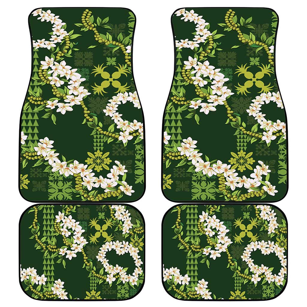 Mokihana Maile and Ilima Leis Car Mats Omaʻomaʻo Hawaiian Tapa Quilt Pattern LT9 - Polynesian Pride