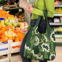 Mokihana Maile and Ilima Leis Grocery Bag Omaʻomaʻo Hawaiian Tapa Quilt Pattern LT9 - Polynesian Pride