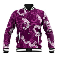 Mokihana Maile and Ilima Leis Baseball Jacket Akala Hawaiian Tapa Quilt Pattern LT9 Unisex Pink - Polynesian Pride