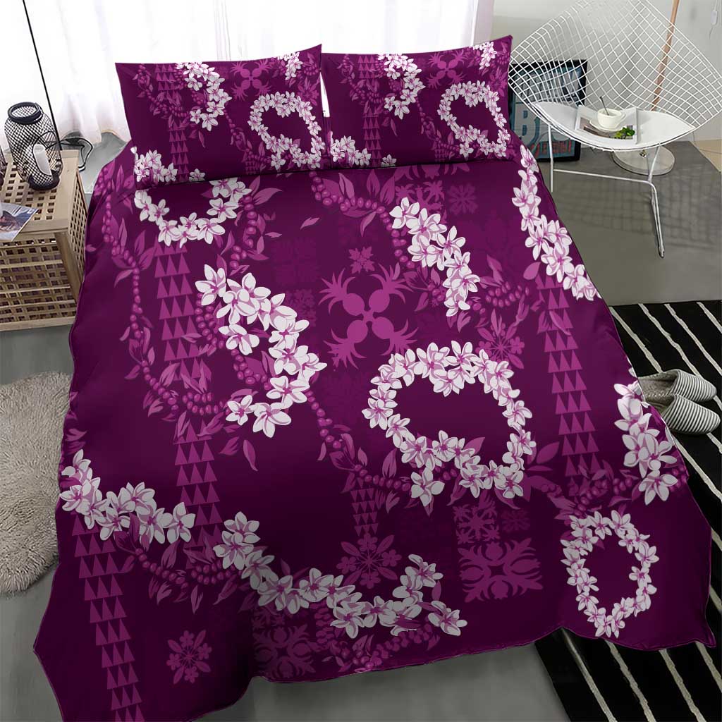 Mokihana Maile and Ilima Leis Bedding Set Akala Hawaiian Tapa Quilt Pattern LT9 - Polynesian Pride
