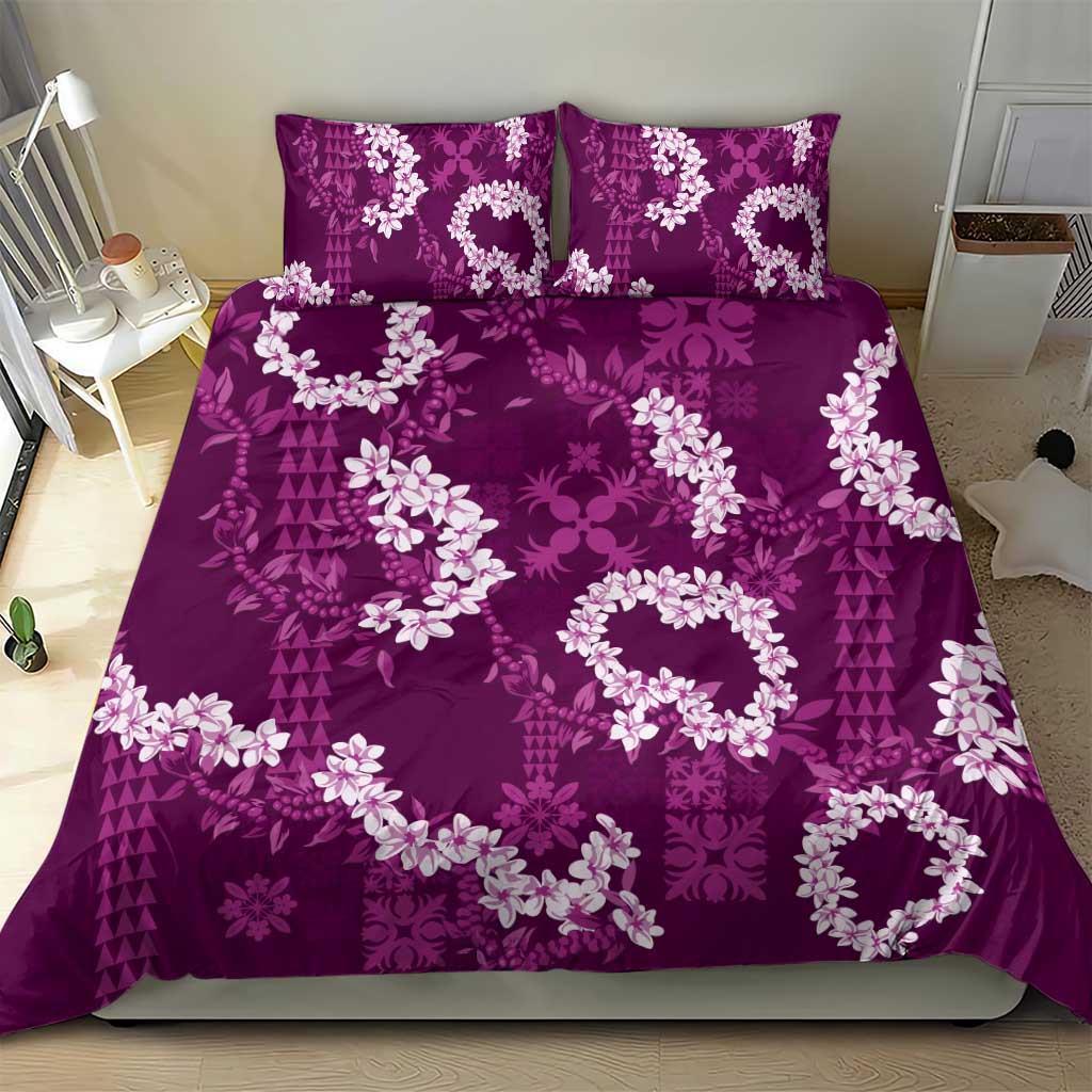 Mokihana Maile and Ilima Leis Bedding Set Akala Hawaiian Tapa Quilt Pattern LT9 - Polynesian Pride