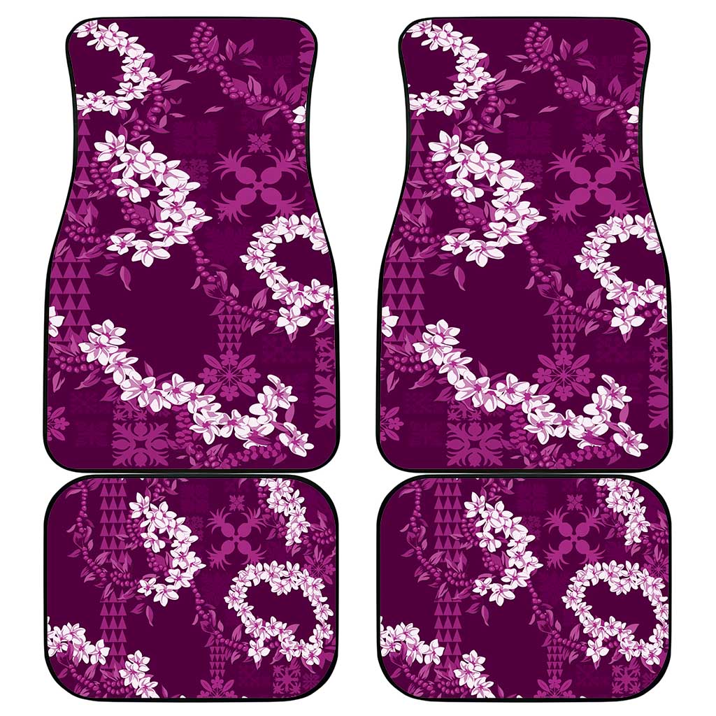 Mokihana Maile and Ilima Leis Car Mats Akala Hawaiian Tapa Quilt Pattern LT9 - Polynesian Pride