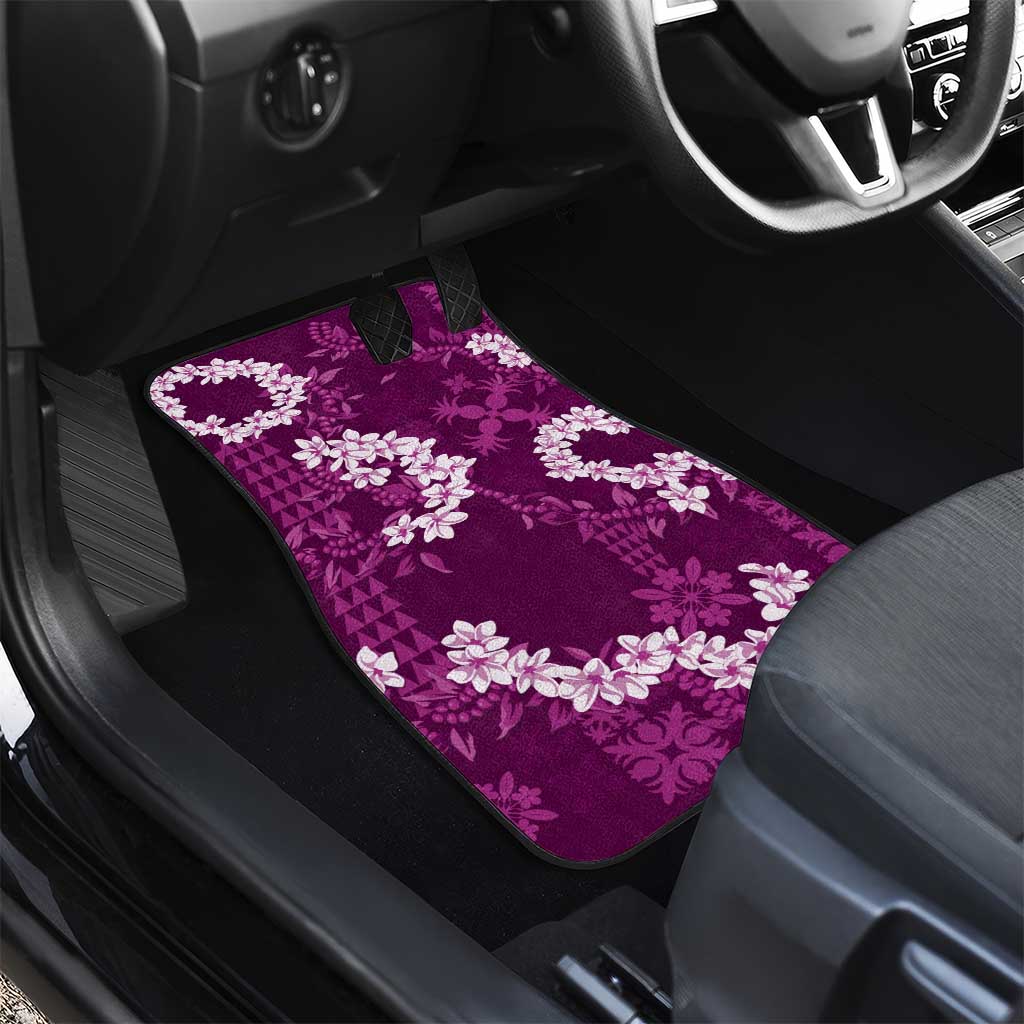 Mokihana Maile and Ilima Leis Car Mats Akala Hawaiian Tapa Quilt Pattern LT9 - Polynesian Pride