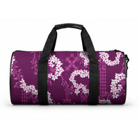 Mokihana Maile and Ilima Leis Duffle Bag Akala Hawaiian Tapa Quilt Pattern LT9 One size Pink - Polynesian Pride