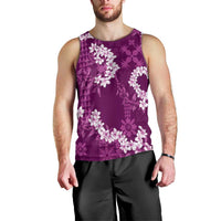 Mokihana Maile and Ilima Leis Men Tank Top Akala Hawaiian Tapa Quilt Pattern LT9 - Polynesian Pride