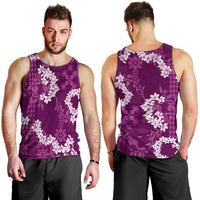 Mokihana Maile and Ilima Leis Men Tank Top Akala Hawaiian Tapa Quilt Pattern LT9 - Polynesian Pride