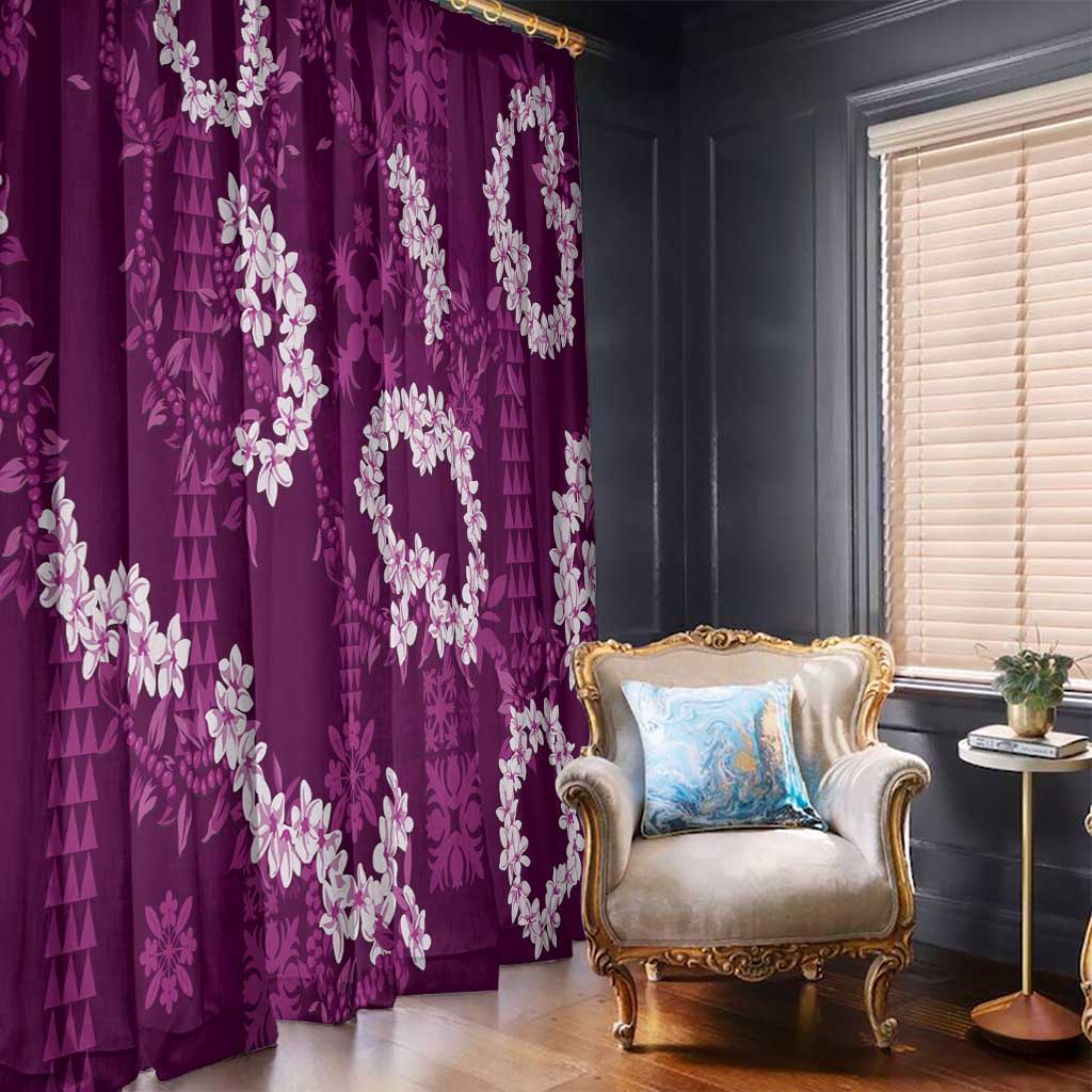 Mokihana Maile and Ilima Leis Window Curtain Akala Hawaiian Tapa Quilt Pattern LT9 - Polynesian Pride