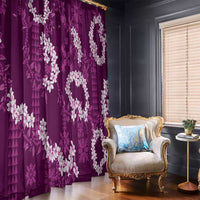 Mokihana Maile and Ilima Leis Window Curtain Akala Hawaiian Tapa Quilt Pattern LT9 - Polynesian Pride