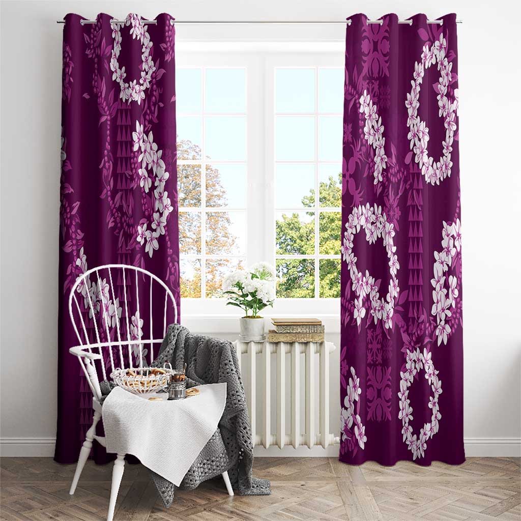 Mokihana Maile and Ilima Leis Window Curtain Akala Hawaiian Tapa Quilt Pattern LT9 - Polynesian Pride