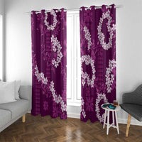Mokihana Maile and Ilima Leis Window Curtain Akala Hawaiian Tapa Quilt Pattern LT9 With Grommets Pink - Polynesian Pride