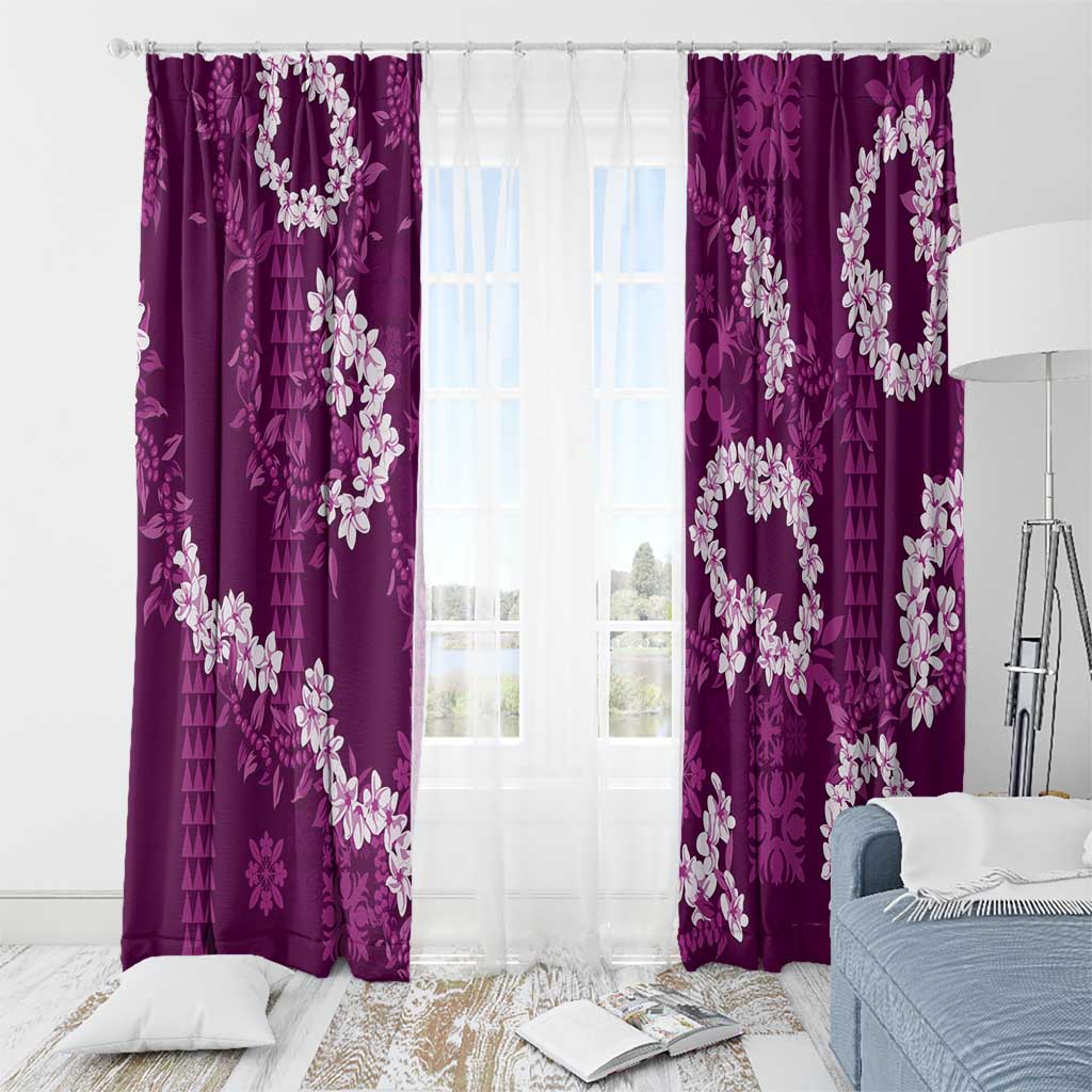 Mokihana Maile and Ilima Leis Window Curtain Akala Hawaiian Tapa Quilt Pattern LT9 - Polynesian Pride