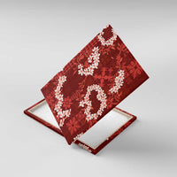 Mokihana Maile and Ilima Leis Canvas Wall Art Ulaʻula Hawaiian Tapa Quilt Pattern LT9 With Frame Red - Polynesian Pride