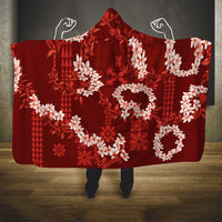 Mokihana Maile and Ilima Leis Hooded Blanket Ulaʻula Hawaiian Tapa Quilt Pattern LT9 - Polynesian Pride