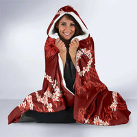 Mokihana Maile and Ilima Leis Hooded Blanket Ulaʻula Hawaiian Tapa Quilt Pattern LT9 - Polynesian Pride