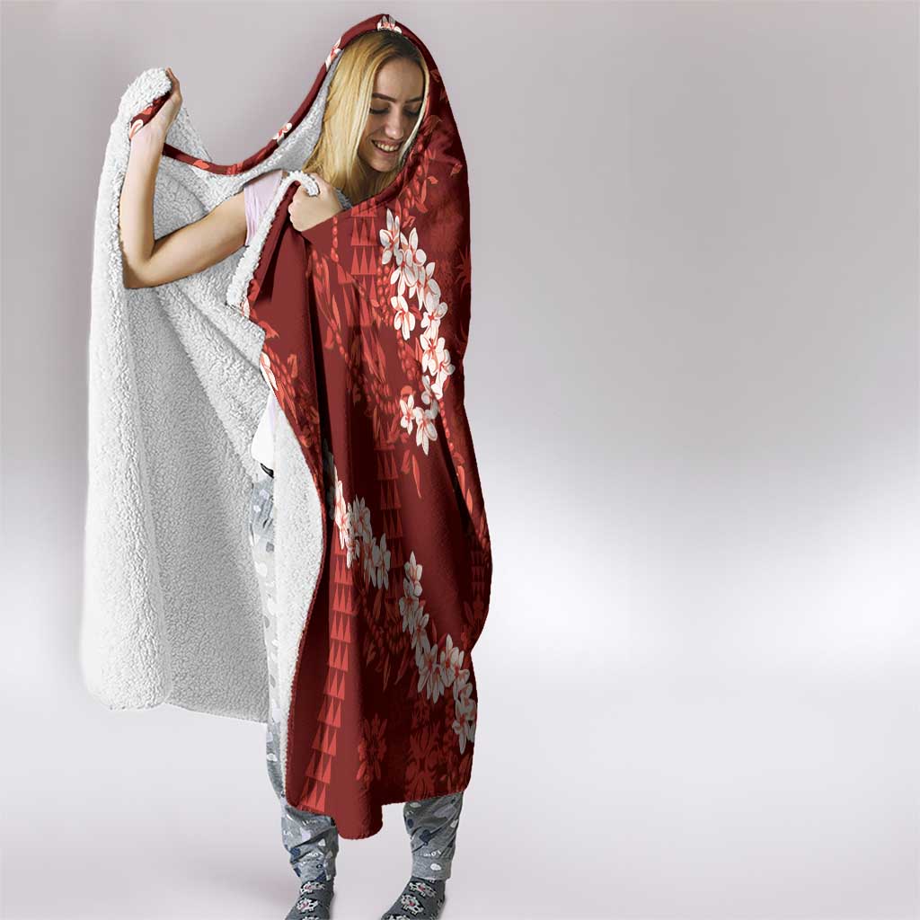 Mokihana Maile and Ilima Leis Hooded Blanket Ulaʻula Hawaiian Tapa Quilt Pattern LT9 - Polynesian Pride