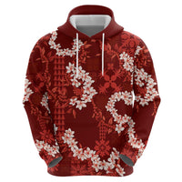 Mokihana Maile and Ilima Leis Hoodie Ulaʻula Hawaiian Tapa Quilt Pattern LT9 - Polynesian Pride