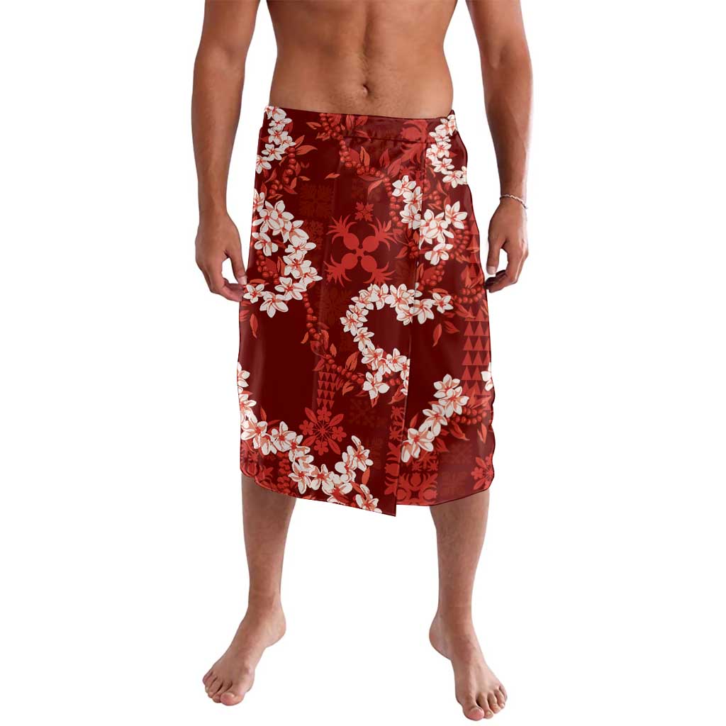 Mokihana Maile and Ilima Leis Lavalava Ulaʻula Hawaiian Tapa Quilt Pattern LT9 Red - Polynesian Pride