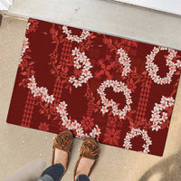 Mokihana Maile and Ilima Leis Rubber Doormat Ulaʻula Hawaiian Tapa Quilt Pattern LT9 - Polynesian Pride