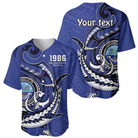 Personalized FSM 1986 Independence Day Baseball Jersey Polynesian Shark Tattoo Style LT9 - Polynesian Pride