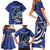 Personalized FSM 1986 Independence Day Family Matching Short Sleeve Bodycon Dress and Hawaiian Shirt Polynesian Shark Tattoo Style