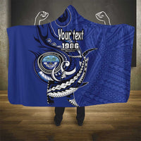 Personalized FSM 1986 Independence Day Hooded Blanket Polynesian Shark Tattoo Style LT9 - Polynesian Pride