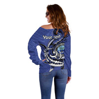 Personalized FSM 1986 Independence Day Off Shoulder Sweater Polynesian Shark Tattoo Style LT9 - Polynesian Pride