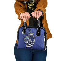 Personalized FSM 1986 Independence Day Shoulder Handbag Polynesian Shark Tattoo Style LT9 One Size Blue - Polynesian Pride