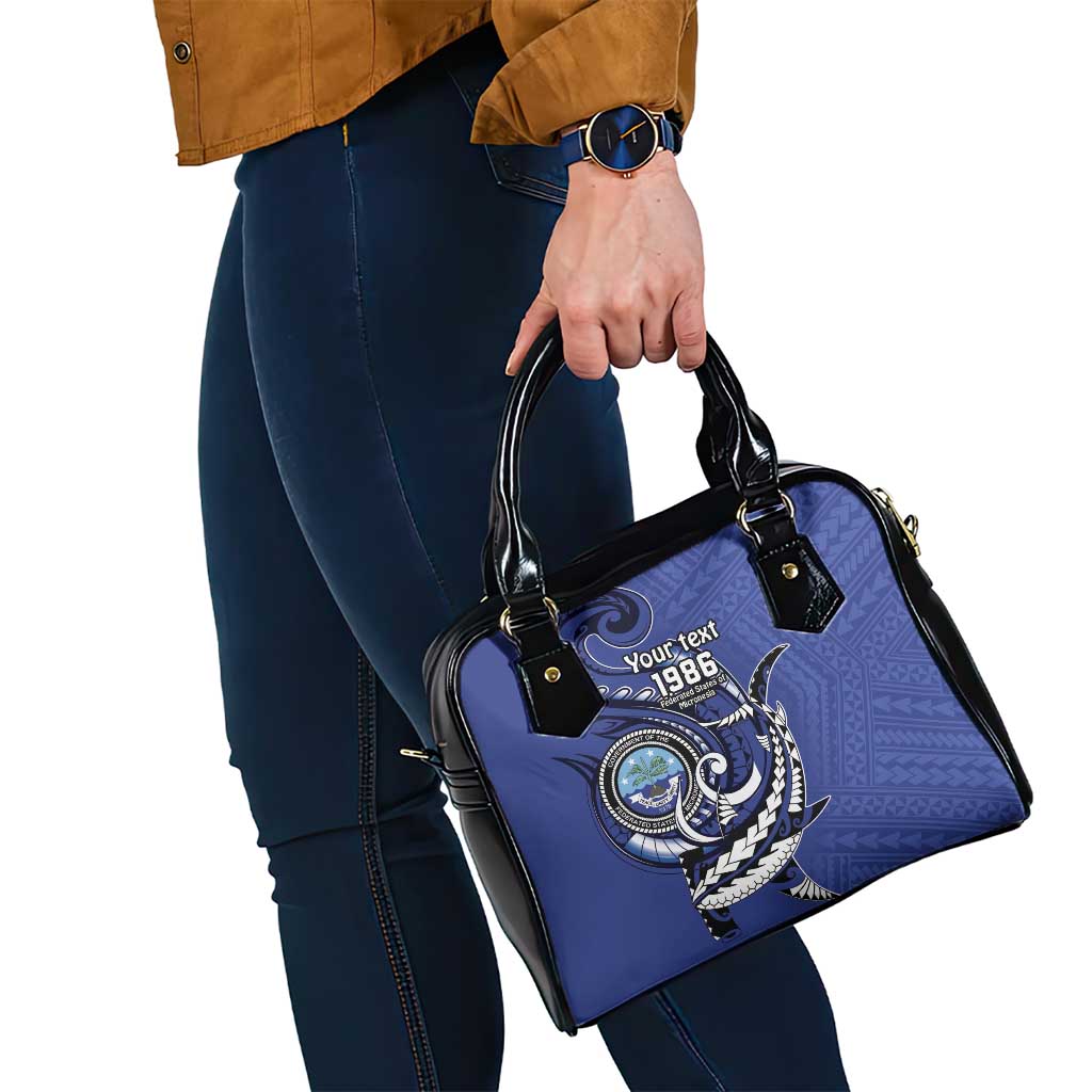 Personalized FSM 1986 Independence Day Shoulder Handbag Polynesian Shark Tattoo Style LT9 - Polynesian Pride
