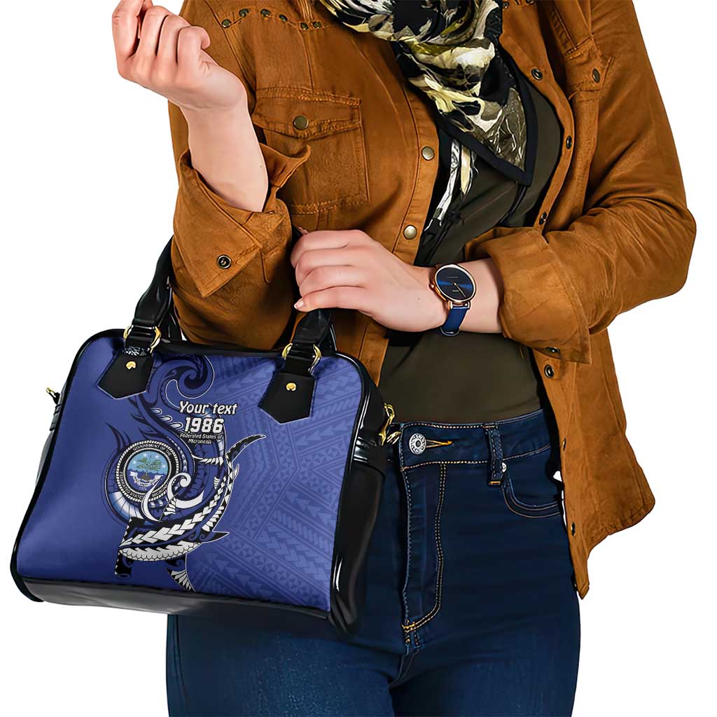 Personalized FSM 1986 Independence Day Shoulder Handbag Polynesian Shark Tattoo Style LT9 - Polynesian Pride