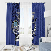 Personalized FSM 1986 Independence Day Window Curtain Polynesian Shark Tattoo Style LT9 - Polynesian Pride