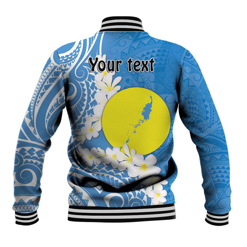 Personalized Palau 1994 Belau Rekid Baseball Jacket Polynesian Plumeria Style LT9 - Polynesian Pride