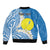 Personalized Palau 1994 Belau Rekid Bomber Jacket Polynesian Plumeria Style