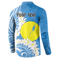 Personalized Palau 1994 Belau Rekid Button Sweatshirt Polynesian Plumeria Style LT9 - Polynesian Pride