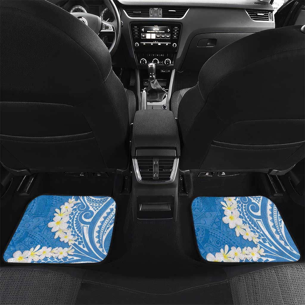 Personalized Palau 1994 Belau Rekid Car Mats Polynesian Plumeria Style LT9 Set 2pcs - Back Blue - Polynesian Pride