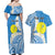 Personalized Palau 1994 Belau Rekid Couples Matching Off Shoulder Maxi Dress and Hawaiian Shirt Polynesian Plumeria Style