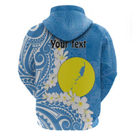Personalized Palau 1994 Belau Rekid Hoodie Polynesian Plumeria Style LT9 - Polynesian Pride