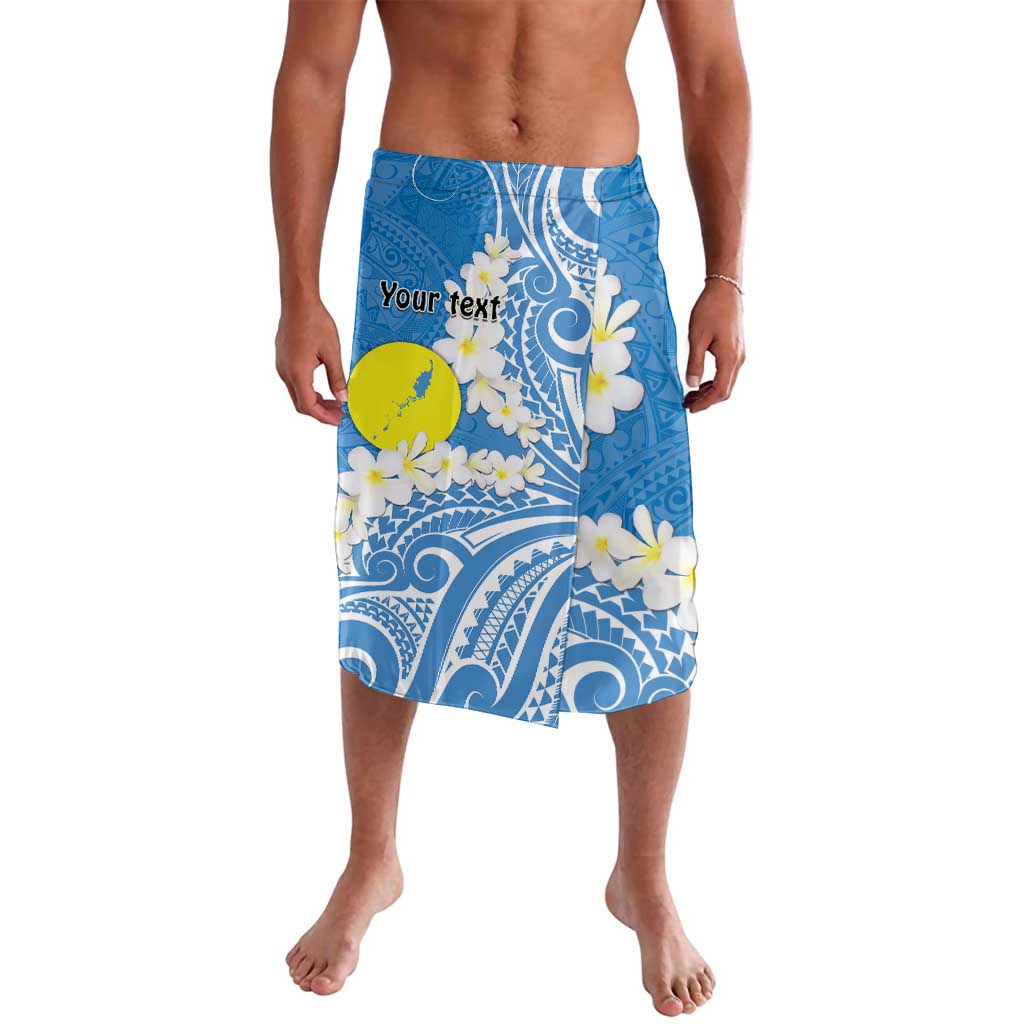 Personalized Palau 1994 Belau Rekid Lavalava Polynesian Plumeria Style LT9 Blue - Polynesian Pride